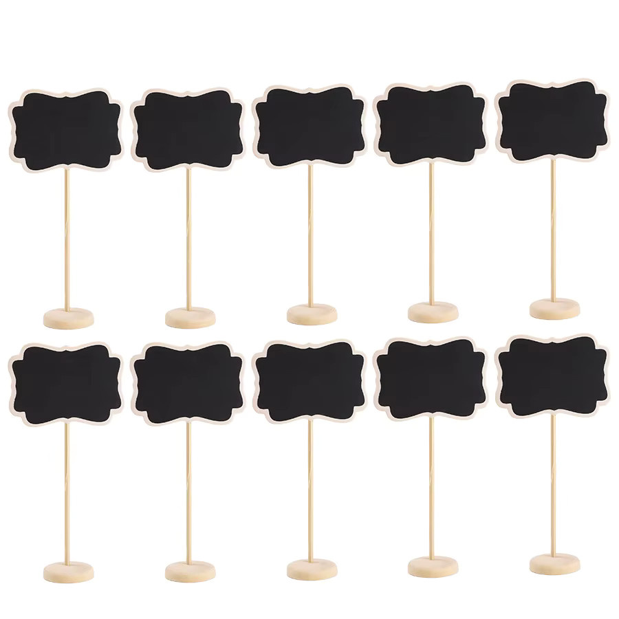 ZQCXLD Mini Holztafel als Kreidetafel für Hochzeit und Party, Schwarz, Rechteckig - Bild 2