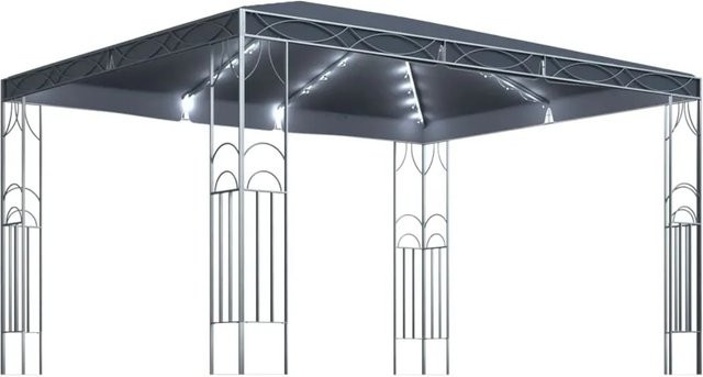 vidaXL Pavillon mit LED-Lichterkette in Anthrazit, B/T/H: 400 x 300 x 270 cm - Bild 1