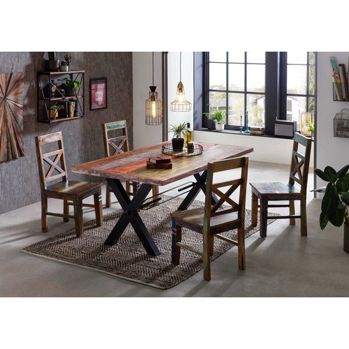 SIT Tisch TABLES & CO aus Holz und Metall in Schwarz, H: 76,5 cm, B: 100 cm, T: 90 cm - Bild 2