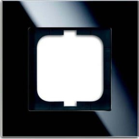 Busch-Jaeger 1-fach Rahmen Glas Schwarz B: 10,7 cm, H: 10,7 cm, Tiefe: 1,1 cm - Bild 1