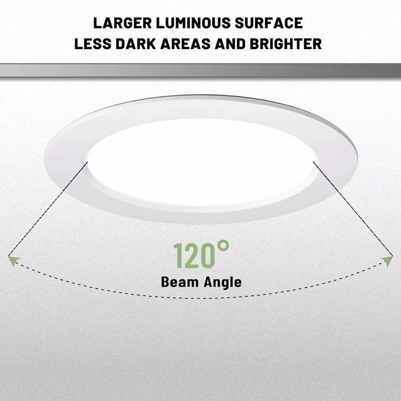 4er Set Gatetop LED-Einbau-Downlights rund in Weiß aus Aluminium und PC, energiesparend und flimmerfrei, 6W-24W, AC110V-220V, ideal für die Küche - Bild 5
