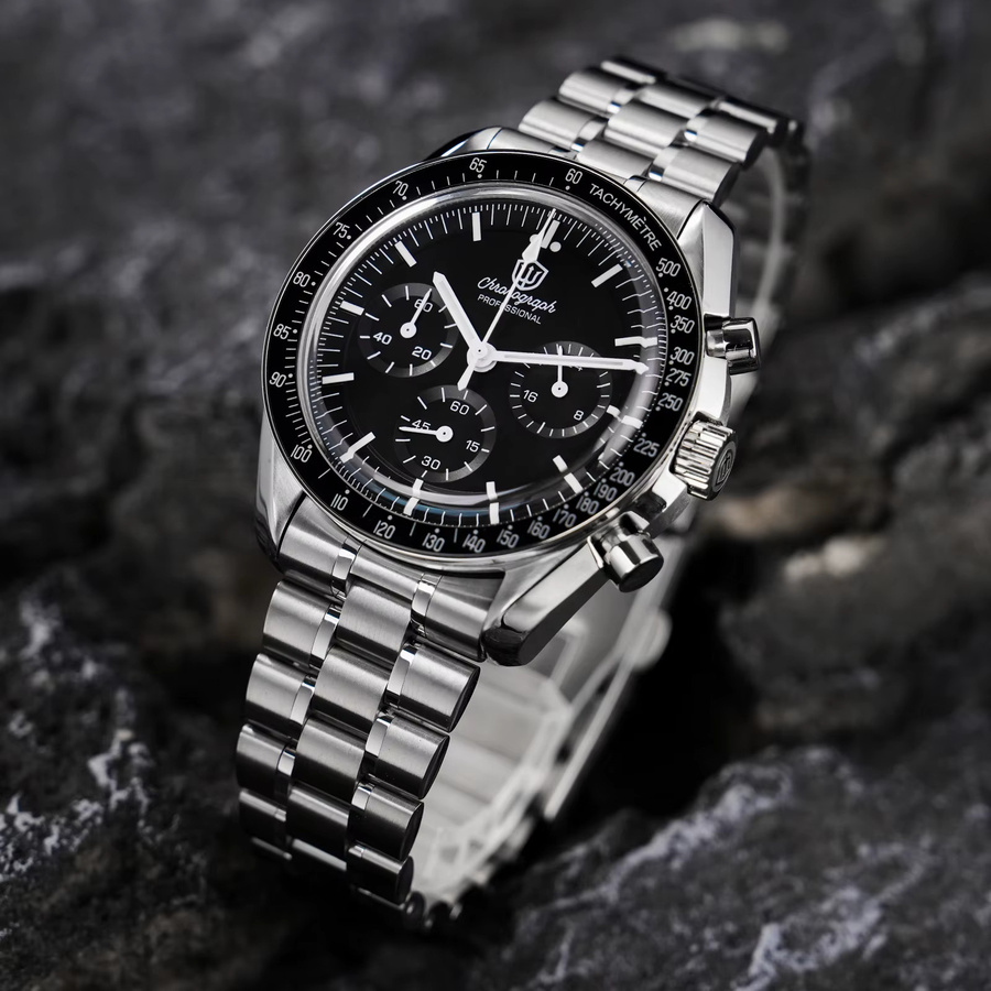 Watchdives Chronograph, Quarz, Edelstahl, Saphirglas, 39 mm, Unisex - Bild 2