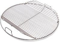 Weber Klappbarer Grillrost aus Edelstahl für Holzkohlegrills, Durchmesser: 57 cm, silberfarben - Bild 1