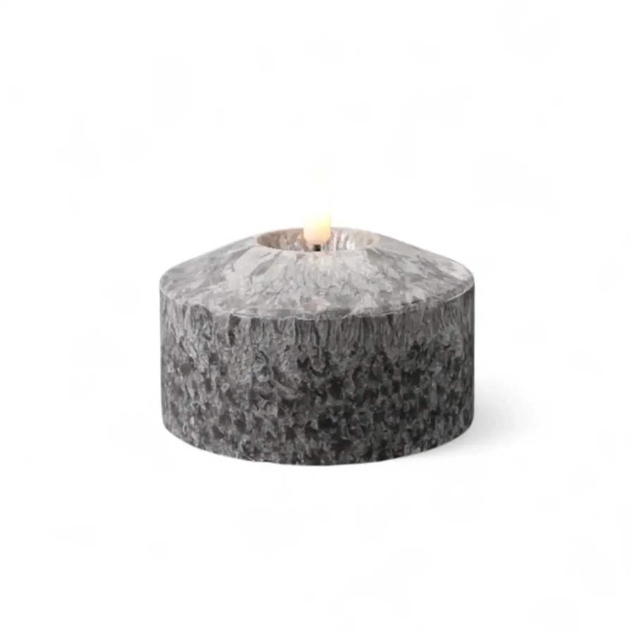 Mansion atmosphere LED-Kerze Marble in Schwarz mit Flicker-Effekt, Durchmesser: 5,5 cm, Höhe: 10 cm - Bild 1