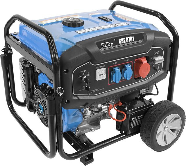 Güde Stromerzeuger GSE 8701 RS Benzin Blau - Bild 1