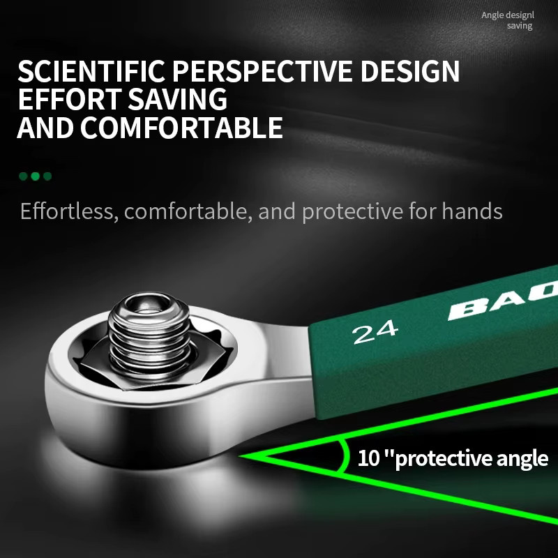 BaoLian Kombinationsschlüssel Pflaumenblüten-Design 8–30 mm Zwei-Wege-Doppelschnellschlüssel für Autoreparaturen - Bild 2