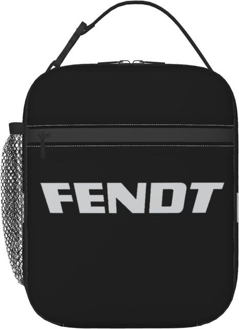 Isolierte Lunchtasche mit Fendt Bauernhoftraktor Motiv von Fancy Style Studio, auslaufsichere thermische Lunchbox für Damen und Kinder, Schwarz, One Size - Bild 1