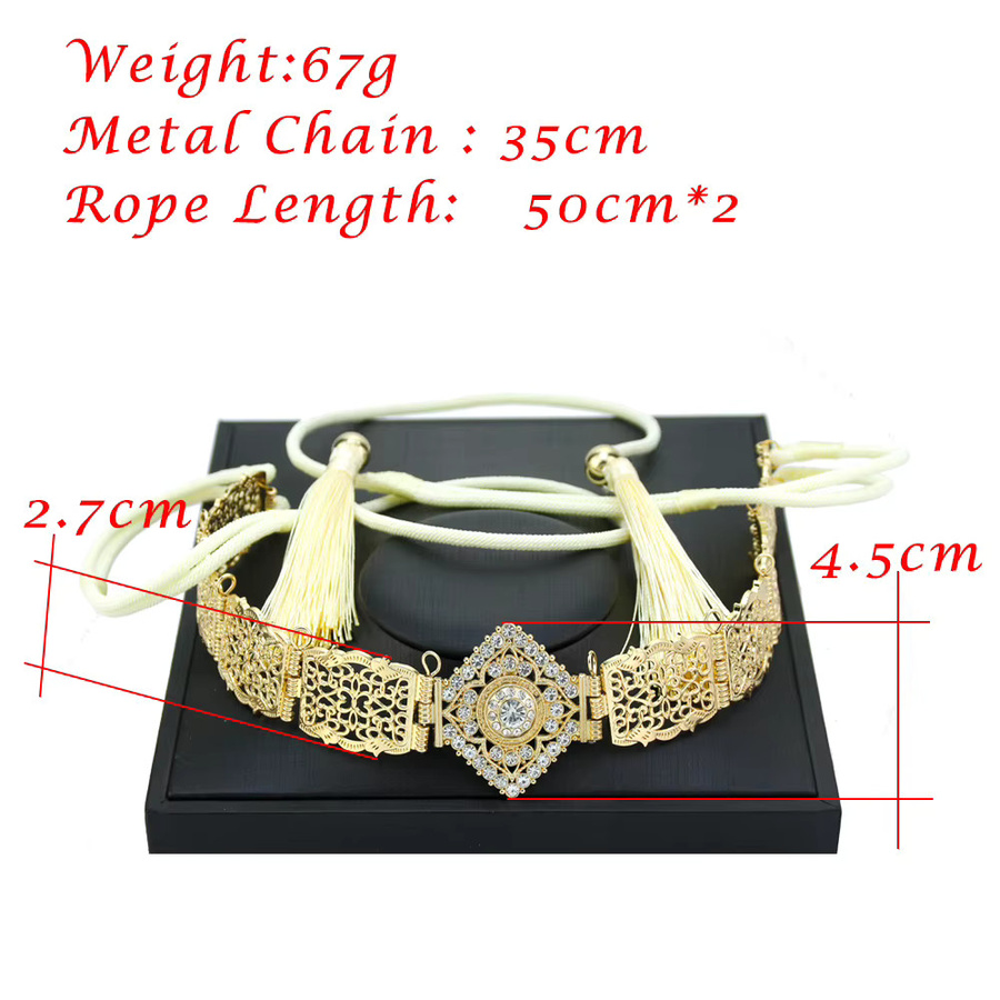 Sunspicems Taillenkette, Gold, Kristall, Damen - Bild 3