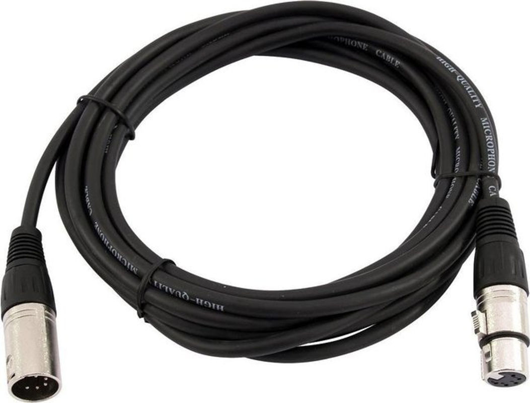 Omnitronic XLR Verbindungskabel 5-polig, 1x XLR-Stecker auf 1x XLR-Buchse, Schwarz, Länge: 5,00 m - Bild 2