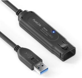 purelink USB 3.1 Gen.1 Aktiv Verlängerung DS3100-100 mit USB-C, Schwarz, 10 m - Bild 1