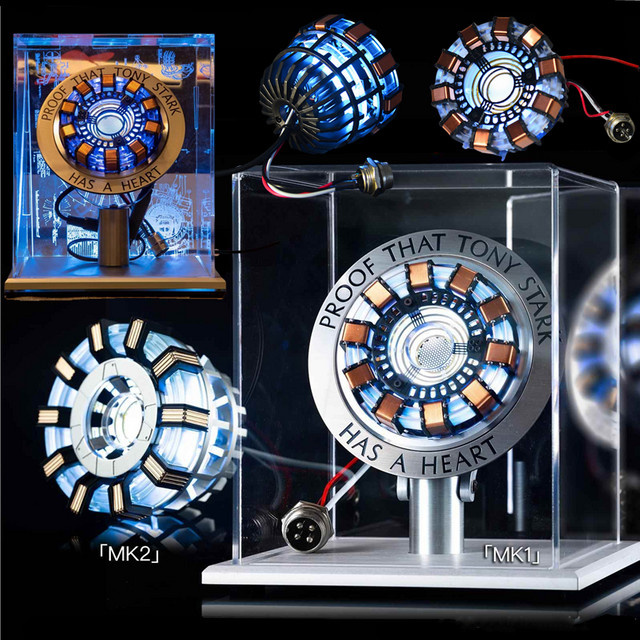 ZDTDS Marvel Avenger Iron Man Mk1 MK2 Tony Stark Arc Reaktor, Figur, mit Licht - Bild 1