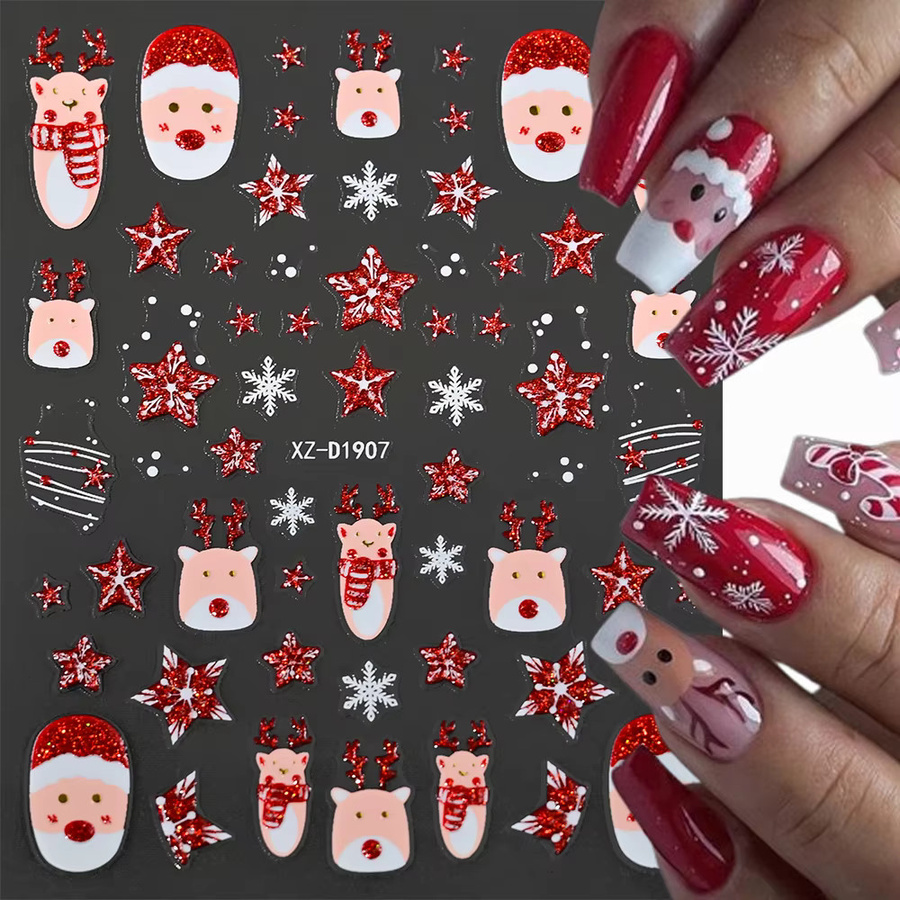 HotPress Nagelaufkleber Weihnachten Serie, Rot, Glänzend - Bild 2