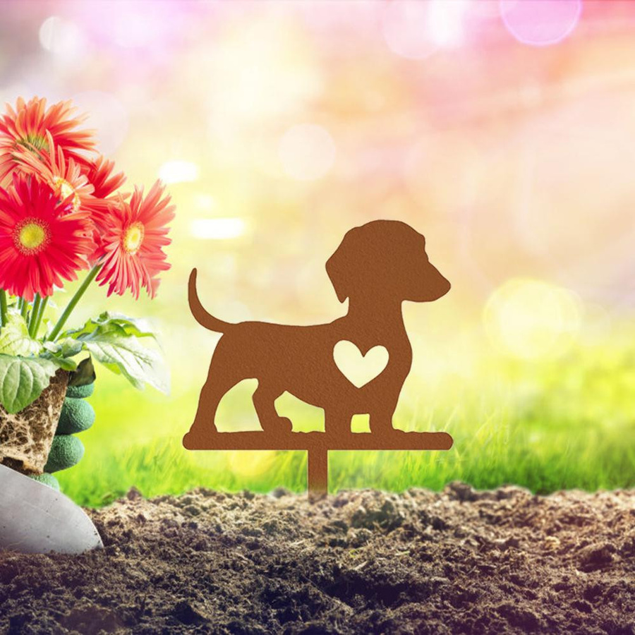 Smart Dog Garden Stake Metall Gartenkunst zur Erinnerung an dein Haustier - Bild 3