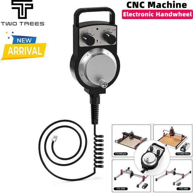 Twotrees TTC450 4-Achsen elektronisches Handrad CNC-Maschinensteuerplatine Mach3 Motion Control System in Schwarz - Bild 1
