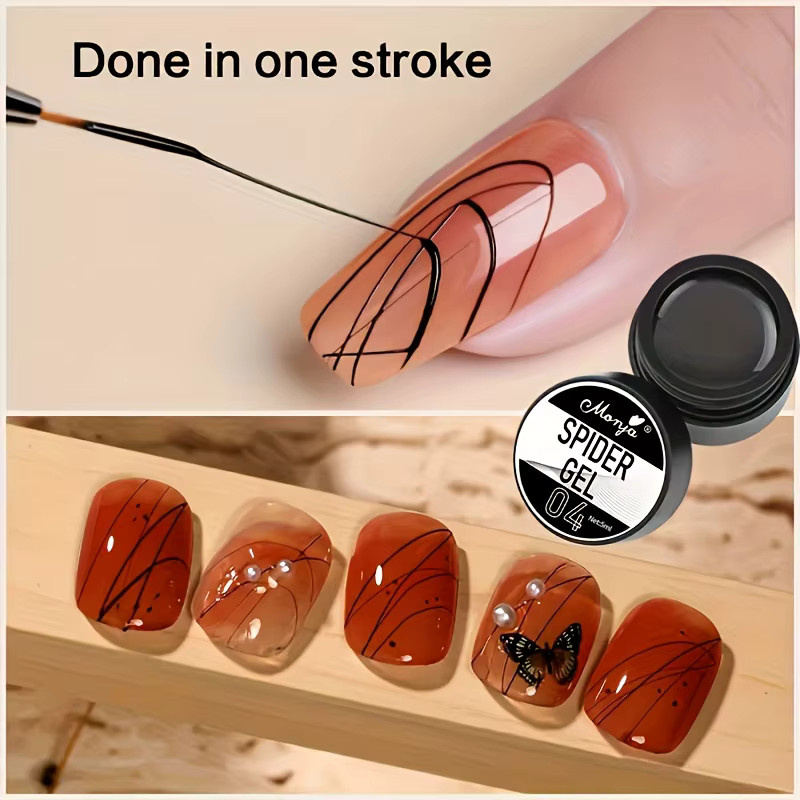 Nail Art Zeichengel, Weiß - Bild 2