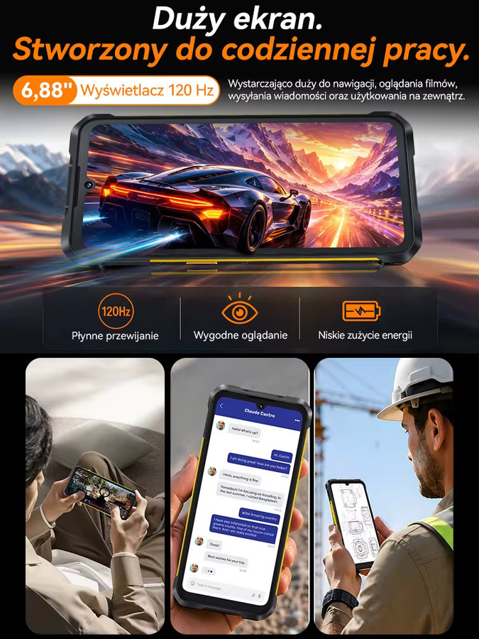 Robustes Cubot KingKong ES 5 Smartphone in Grau mit Android 16, 256 GB ROM, 6,88-Zoll-120Hz-Display, 7000mAh Akku und NFC - Bild 5