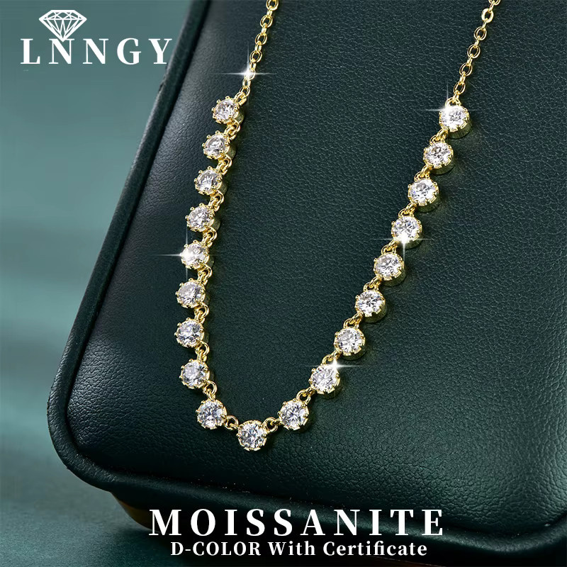 Lnngy Halskette, Moissanit, Gold, Damen - Bild 2