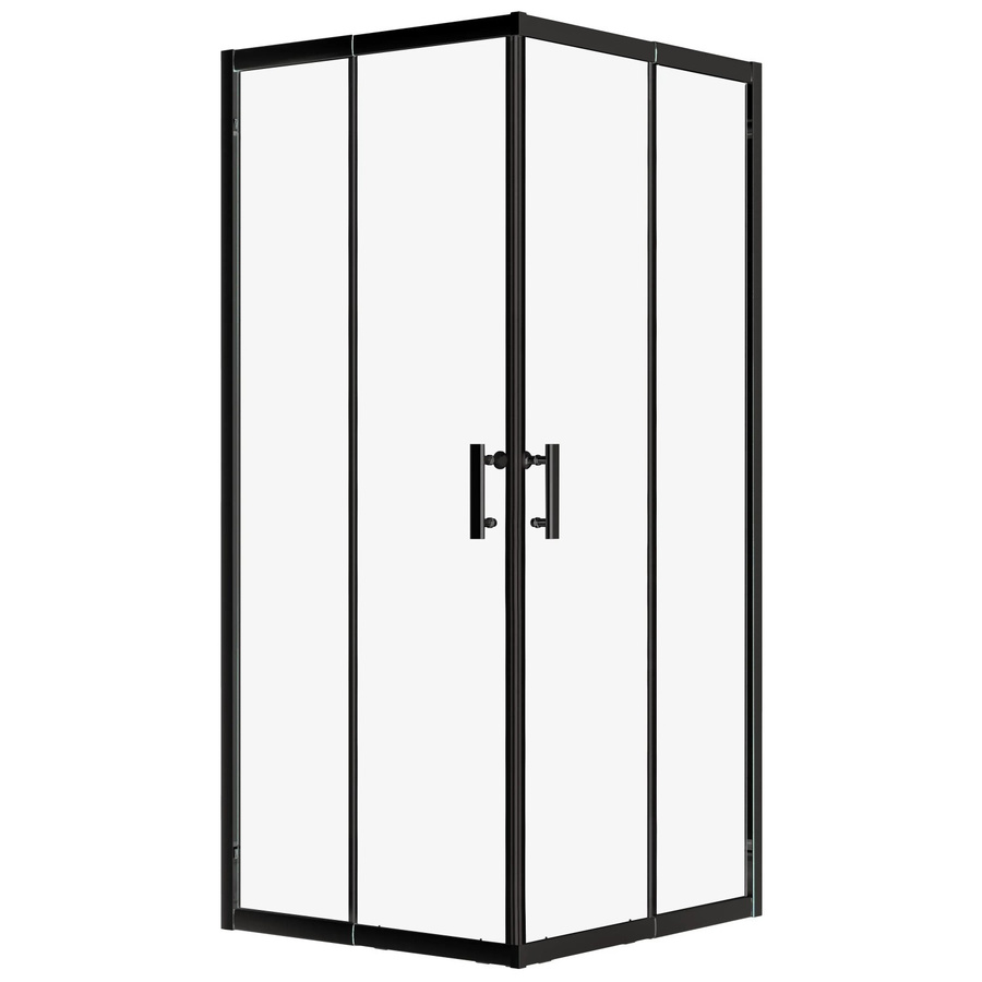 Bad Land Duschkabine HELA Quadratisch Schwarz mit Transparentem Glas und Easy-Clean-Beschichtung B/T/H: 80 x 80 x 190 cm - Bild 2