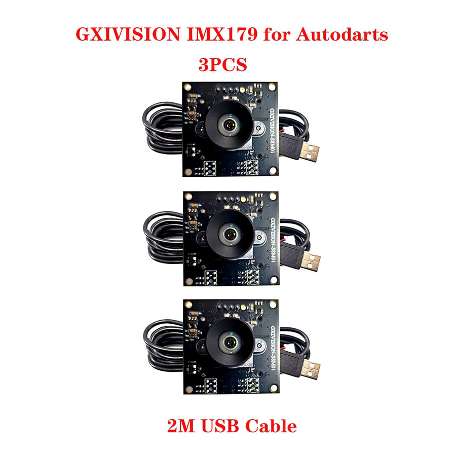 Autodarts GXIVISION IMX179 8MP Kameramodul mit 100 Grad Sichtfeld in Schwarz für das Autodarts IO Punktezählsystem - Bild 2