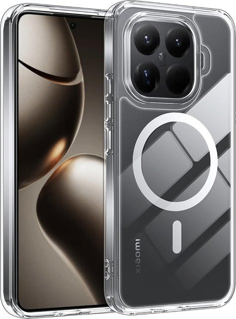 Stoßfeste MagSafe-Hülle für Xiaomi 17T Pro 5G, transparent, hartes Acryl mit starkem Magnet für kabelloses Laden - Bild 1