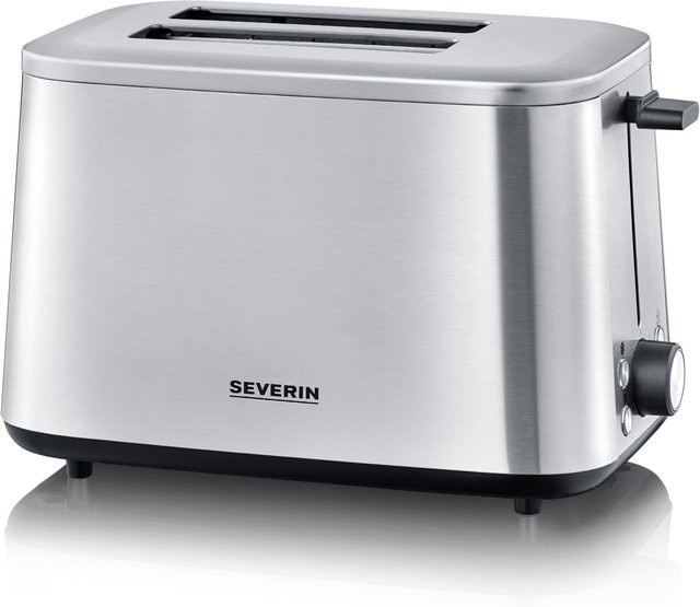Severin Kompakt-Toaster AT 2513 in Edelstahl und Schwarz - Bild 1