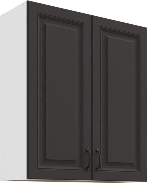 Hängeschrank Stilo Landhaus Grau Matt, Breite: 80 cm, Höhe: 90 cm - Bild 1
