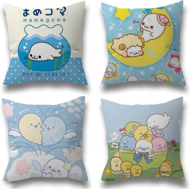 KAYOU Mamegoma Anime Kissenbezug Multicolour B/B/H: 30 x 30 x 30 cm - Bild 1