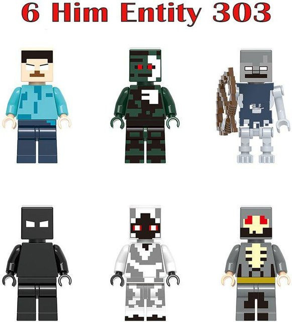 DewBloom Minecraft Figuren Steve, 6-teiliges Set - Bild 1