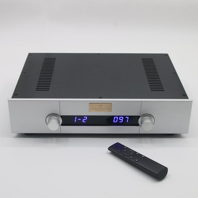 SENGTERBELLE HiFi Vollständig Symmetrischer Vorverstärker mit Fernbedienung, Referenz-Pass-P1.7-Schaltung, XLR- und RCA-Eingang/Ausgang, Silber - Bild 1