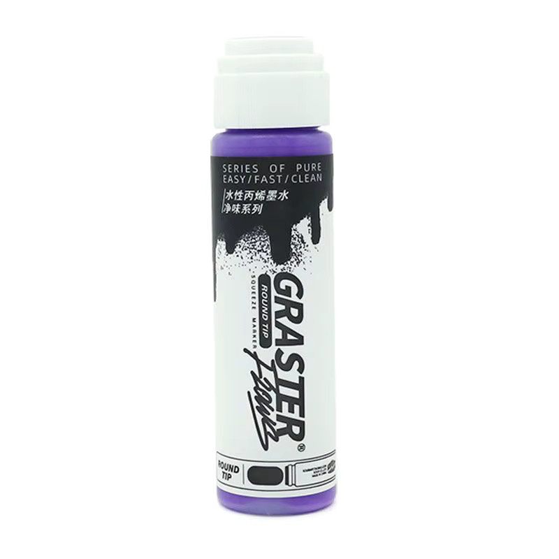 Graffiti Flowing Pen Acryl-Pigmentstift auf Ölbasis mit Rundkopf in Schwarz und Pink, geruchloser Permanent-Marker für Malzubehör - Bild 3