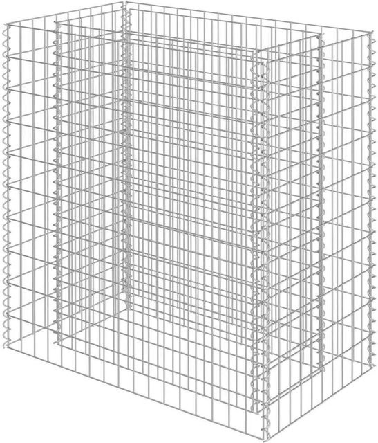 DELUKE Gabionen Hochbeet ROON aus verzinktem Stahl in Silber, B/T/H: 90 x 50 x 100 cm - Bild 1