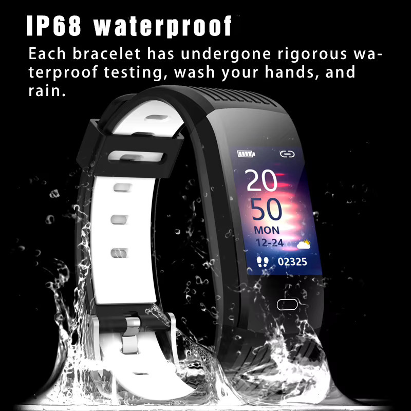 LIGE Smartwatch, Schwarz, Silikon, Unisex, wasserdicht - Bild 3