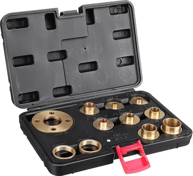 Allsome 11 Stück Fräserbuchsenführung aus Messing in Gold, Durchmesser: 10–30 mm - Bild 1