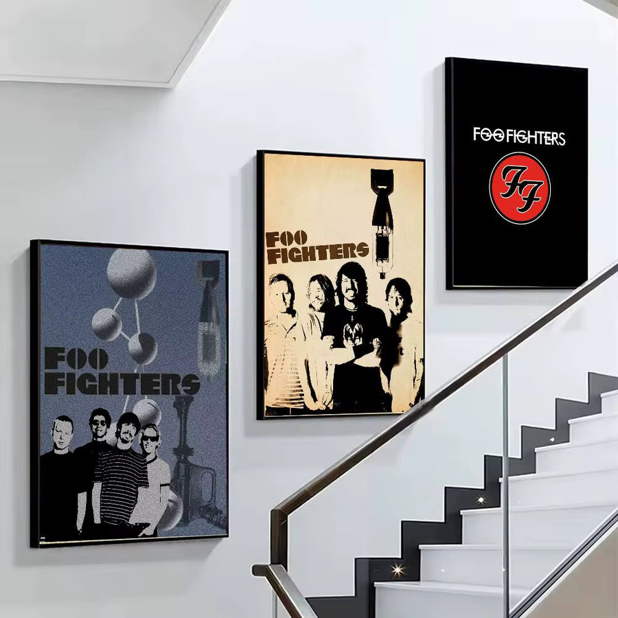 Foo Fighters Band-Poster Aufkleber, wasserfester Wandkunstdruck in Mehrfarbig für Wohnzimmer und Schlafzimmer - Bild 4