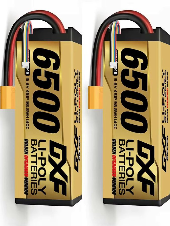 DXF 4S Lipo Batterie 15,2V 140C 6500mAh XT90 Stecker Hardcase LCG - Bild 4