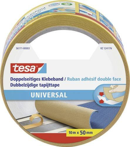 tesa Universal doppelseitiges Klebeband Weiß B: 50 mm, L: 10 m - Bild 1