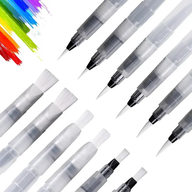 Kissbuty 3/6-teiliges Aquarell-Pinselstift-Set mit nachfüllbaren Markern für Künstlerbedarf - Bild 1