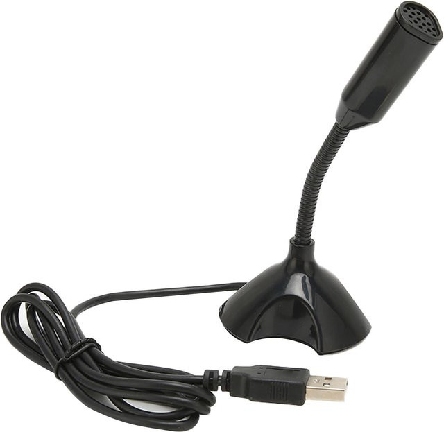 Andoer USB-C Kondensatormikrofon Professionelles Omnidirektionales Desktop-Mikrofon mit Noise Cancelling in Schwarz - Bild 1
