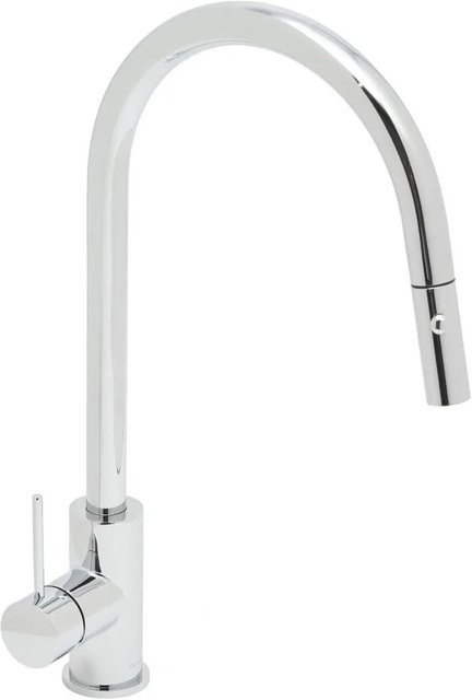 Swiss Aqua Technologies Küchenarmatur Einhebelmischer aus Edelstahl mit herausziehbarer Brause und Spritzfunktion in Chrom und Silber - Bild 1