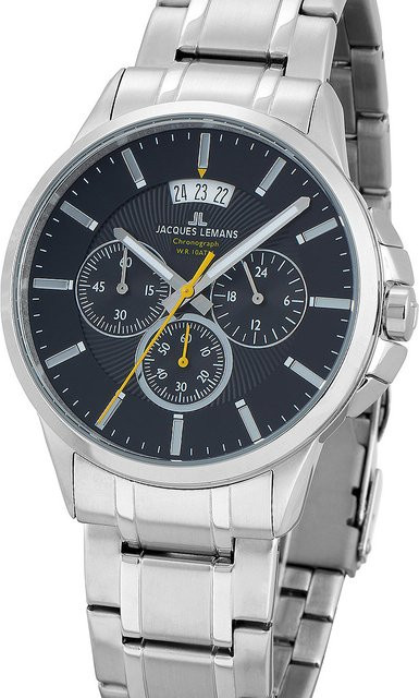 Jacques Lemans Chronograph, Quarz, Edelstahl, 42 mm, Herren - Bild 1