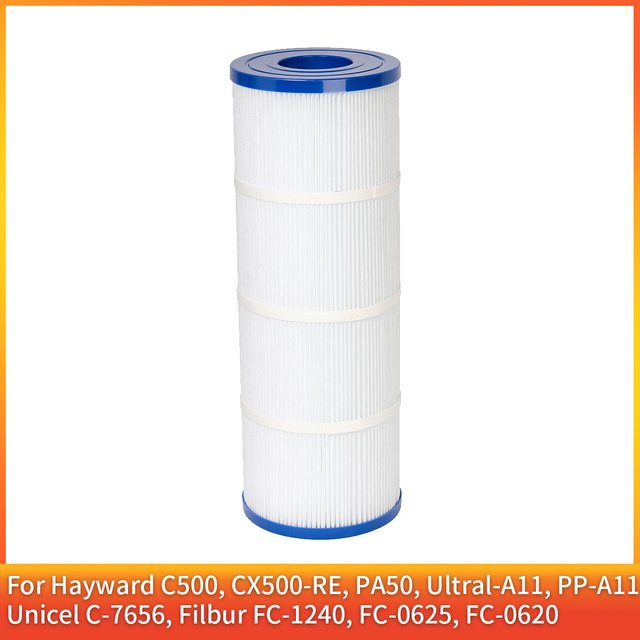 Hayward Filterkartusche in Weiß für C500, CX500-RE, PA50, Ultral-A11, PP-A11, Unicel C-7656, Filbur FC-1240, FC-0625 und FC-0620 - Bild 1