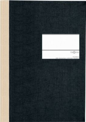 Pagna Geschäftsbuch DIN A4 mit Hartdeckel, kariert, schwarz - Bild 1