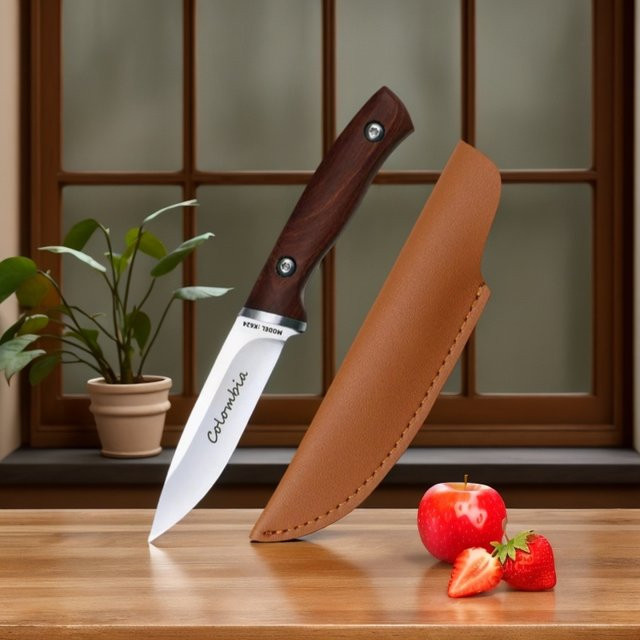 ALLWIN HOUSEWARE W Fleischmesser aus Edelstahl mit Holzgriff und Scheide in Braun - Bild 1