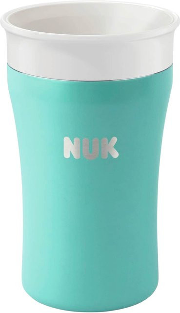 NUK Magic Cup Trinklernbecher aus Edelstahl, auslaufsicher, Türkis Multicolour, 230 ml - Bild 1