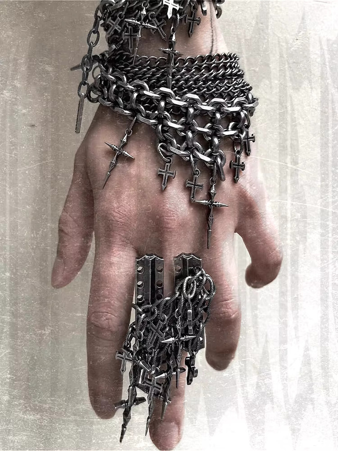 ZHUHE Schmuckset Halsketten, Edelstahl, Silber, Unisex - Bild 2