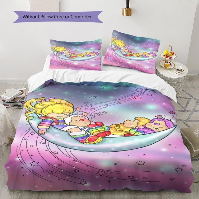 Bettwäsche-Set mit Regenbogen-Muster von Dear YuZong, bestehend aus 1 Bettbezug und 2 Kissenbezügen in Mehrfarbig, Material Polyester, B/H: 250 x 220 cm - Bild 1