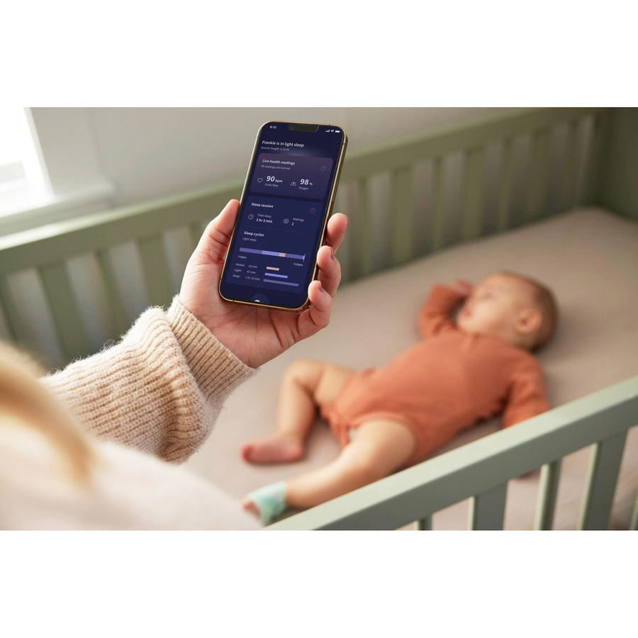 Owlet Dream Sock Babyphone mit Pulsoximeter und Herzfrequenzmessung in Mint - Bild 4