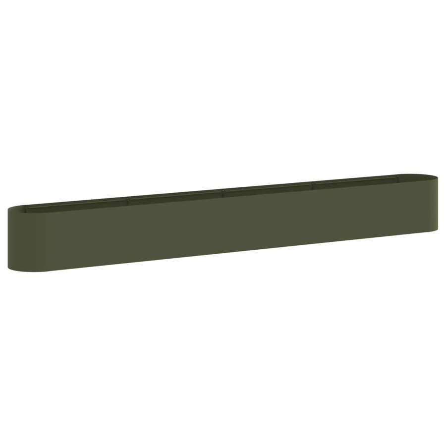 vidaXL Hochbeet aus Stahl in Olive Grün B: 360 cm, T: 40 cm, H: 40 cm - Bild 2