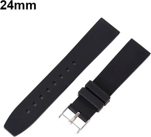 Amusedly Uhrenarmband Silikon, Schwarz, 24 mm, Unisex - Bild 1