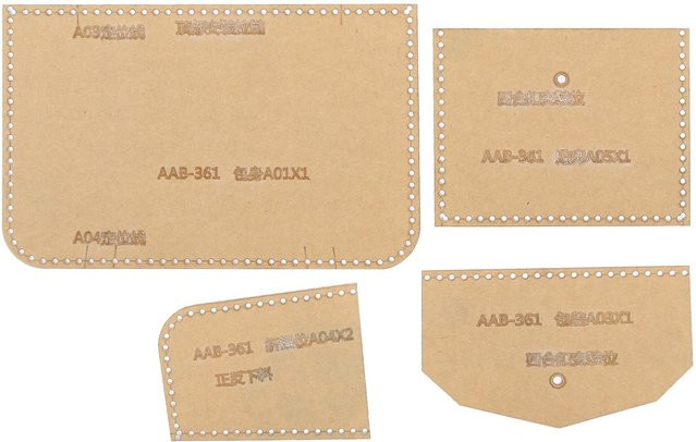 GoolRC 4er-Set Acryl Geldbörsenvorlagen für DIY Lederhandwerk in Beige und Transparent zur Herstellung von Reißverschluss-Münzfächern und Kartenetuis - Bild 1